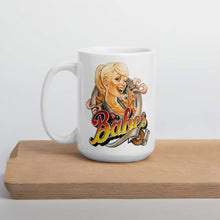 Load image into Gallery viewer, Babes Papes Mug with pin-up illustration by Franke Art 