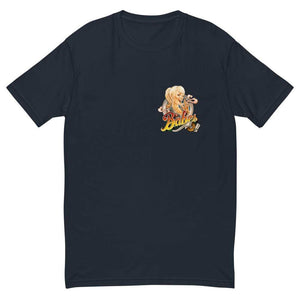 Short Sleeve T-shirt for Men with Babes Papes Small in Navy Blue