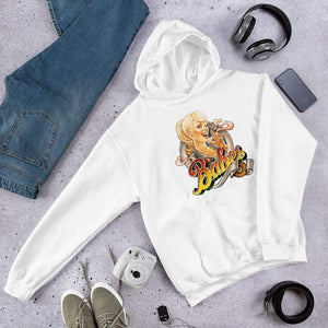 Babes Papes Graphic Hoodie in White