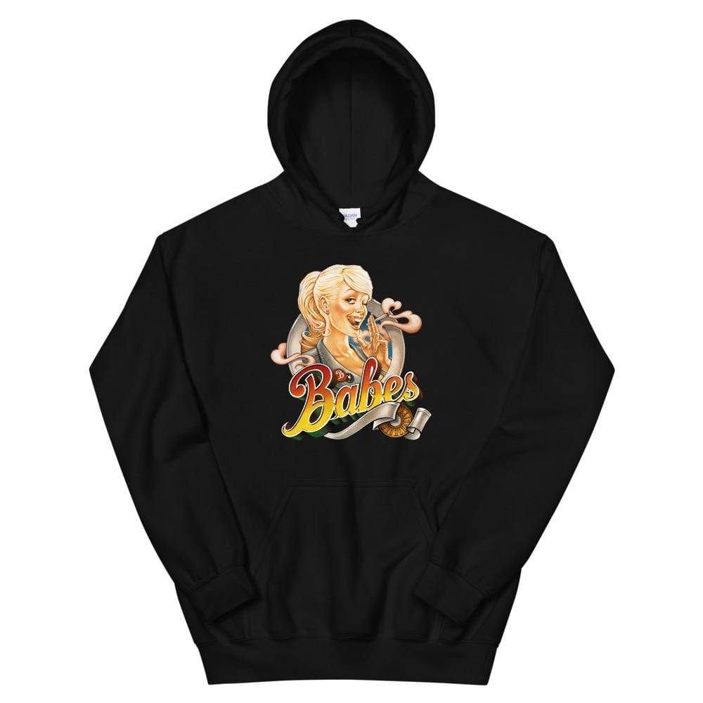 Babes Papes Graphic Hoodie in Black