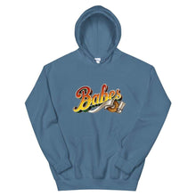 Load image into Gallery viewer,  Graphic Hoodie in Medium Blue  with Babes Front Logo