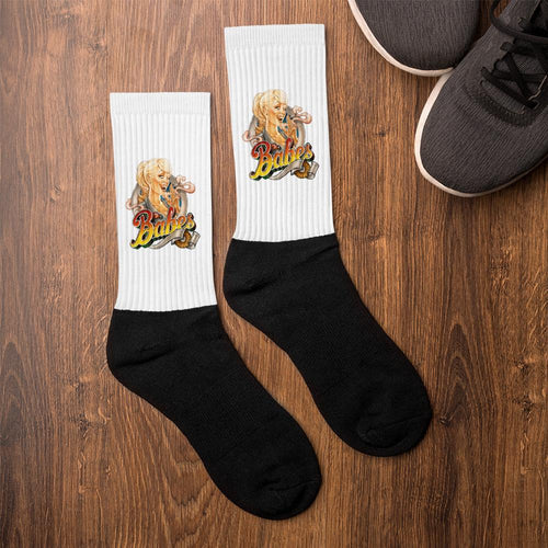 Custom Printed Socks Dual Color with Babes Papes® Logo