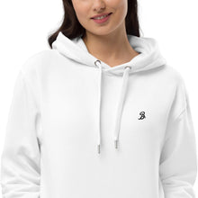Load image into Gallery viewer, B-Logo (dark color stitched) Premium Eco Hoodie (White)