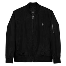 Load image into Gallery viewer, Premium Recycled Bomber Jacket (Classic White Stitched B-Logo)